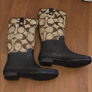 Authentic Coach Rainboots . Size 8